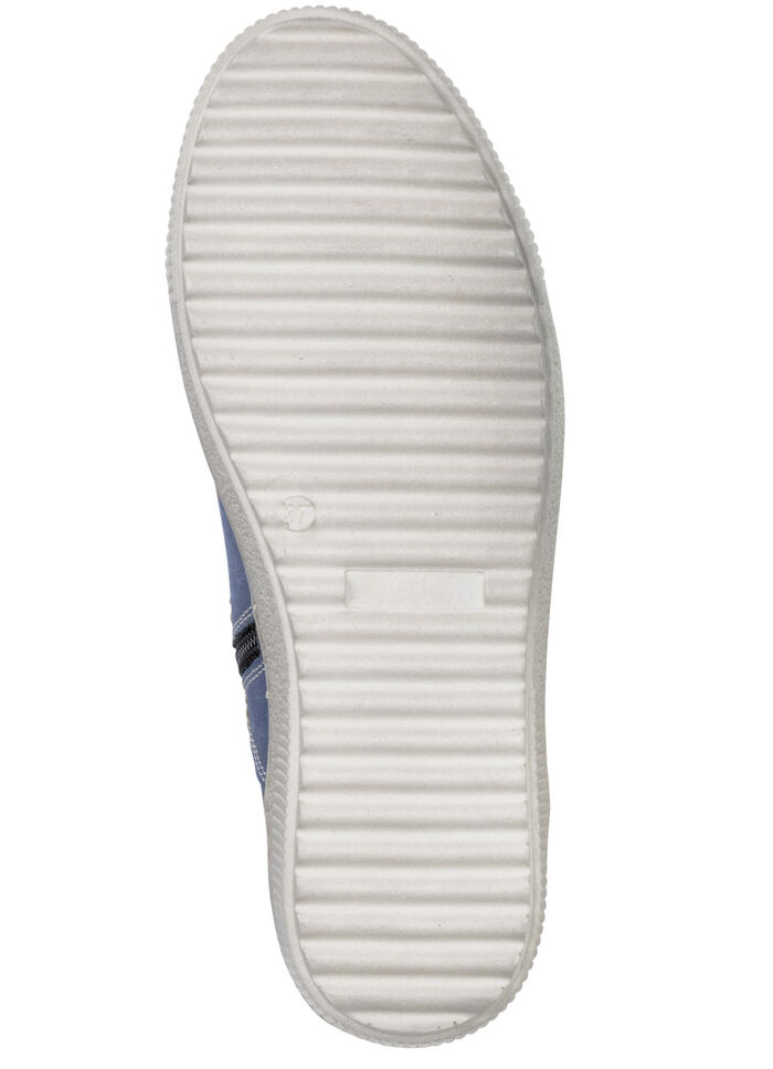 ELENA EDEN Schnür-Bootie aus Nubukleder, mit Leder-Applikation JEANS