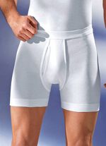 Schiesser Unterhose aus Feinripp mit Eingriff, weiss 