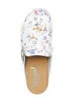 ELENA EDEN, klassische Damen-Clogs, Weite H, mit herausnehmbarem Fussbett WEISS-BUNT