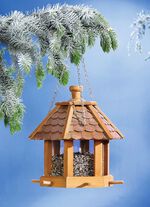 Holz-Futterhaus mit Schindeldach 