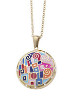 Anh&auml;nger mit Mosaikmuster und Ankerkette 