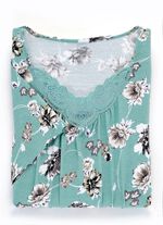 Zweierpack Nachthemden, wadenlang und mit Stickereispitze  