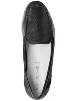 Waldl&auml;ufer Slipper aus edlem, genarbtem Hirsch-Nappaleder SCHWARZ