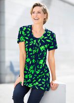 Interessantes allover dessiniertes Longshirt in 2 Farben 