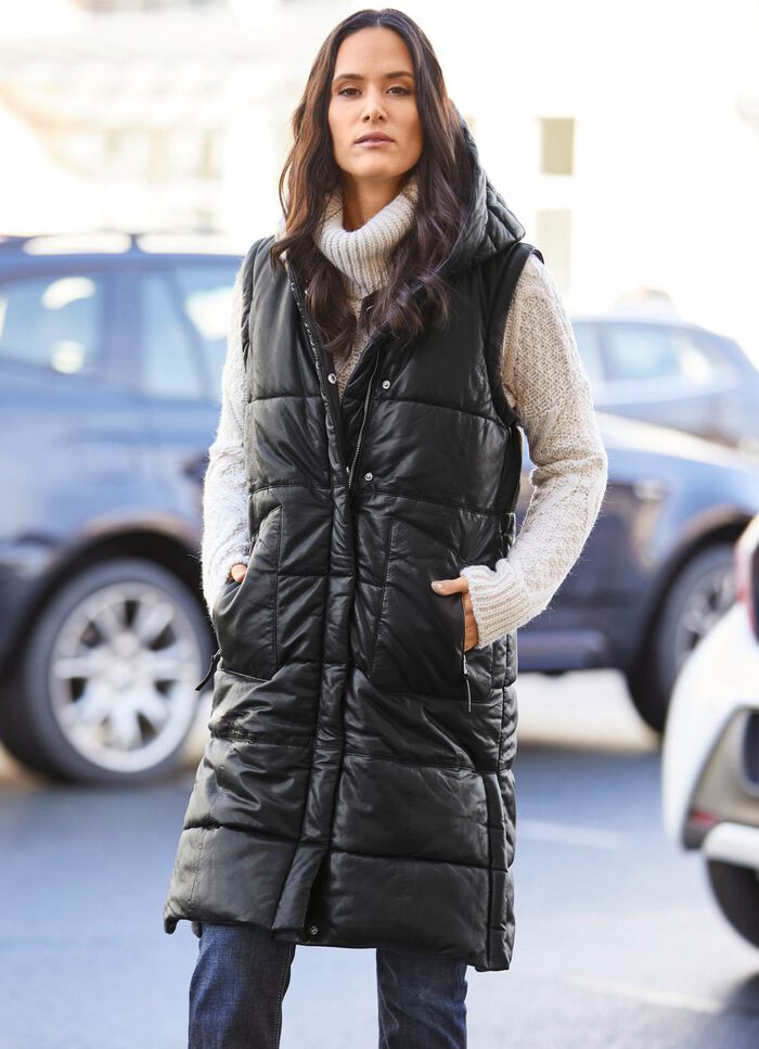 Leder-Steppmantel 2-in-1 von &laquo;Jilani&raquo; 