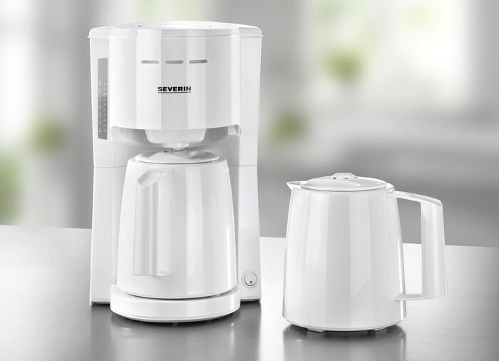 Severin Kaffeemaschine mit 2 Thermokannen WEISS