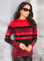 Pullover in Streifen-Mustermix 