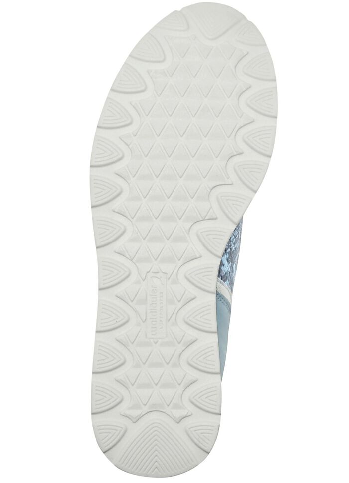 Waldl&auml;ufer, bequeme Damen-Schn&uuml;rschuhe, Weite H, mit herausnehmbarem Fussbett BLEU-MATTSILBER