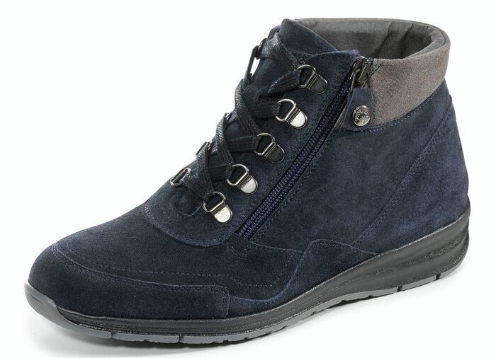 Schn&uuml;r-Bootie mit praktischem Seiteneissverschluss 