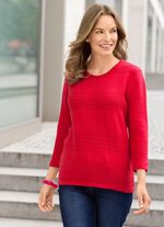 Pullover in dekorativem Mustermix 