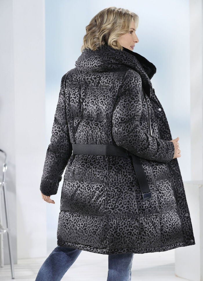 Kurzmantel mit Stretchgürtel 