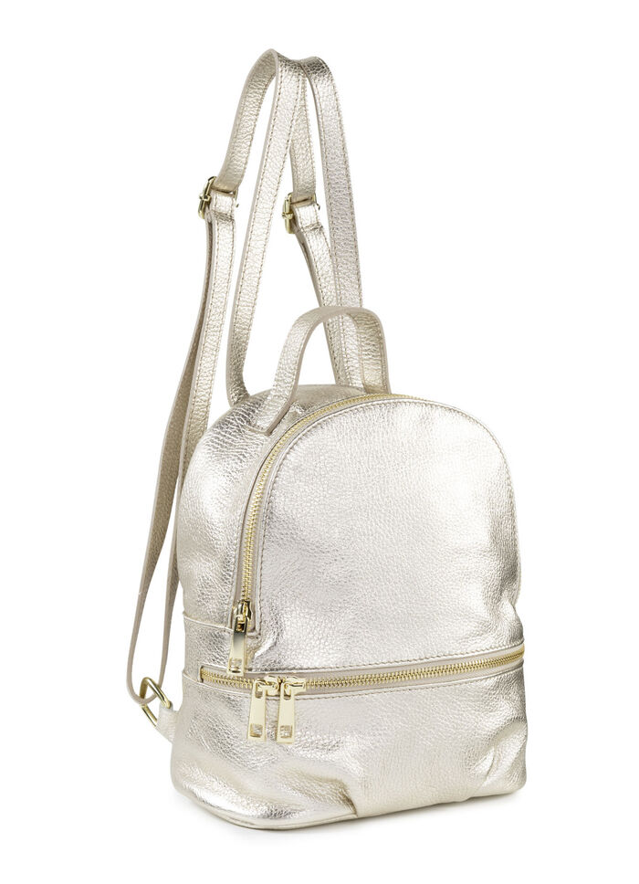 Laurina Rucksack aus genarbtem Kalb-Nappaleder GOLD