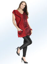 Leggings im interessanten Materialmix 