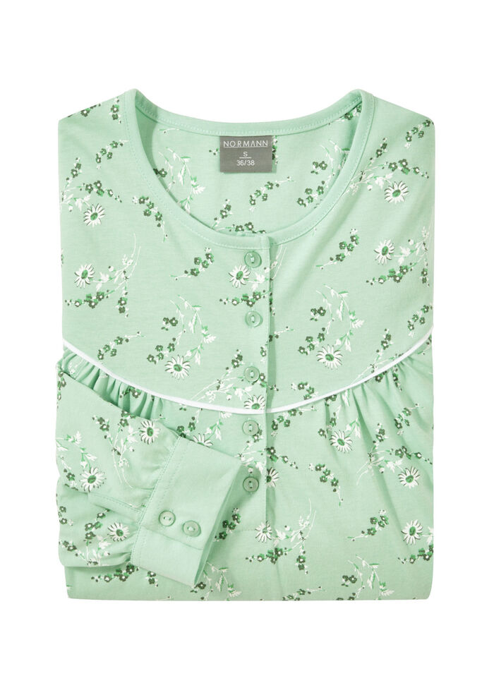 Zweierpack Nachthemden, wadenlang und mit Knopfleiste  