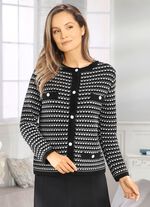 Strickjacke mit aufwendigem Strukturmix 