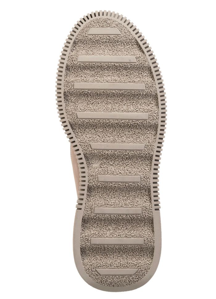 ELENA EDEN Schn&uuml;r-Bootie aus weichem Nubukleder GRAU-TAUPE