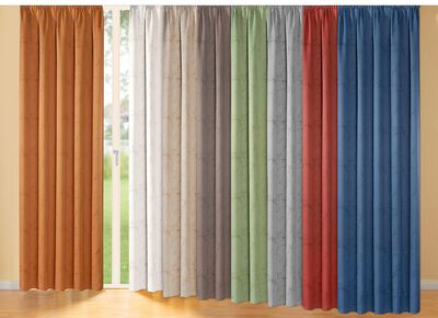 Blickdichter Verdunkelungsschal mit Kr&auml;uselband 