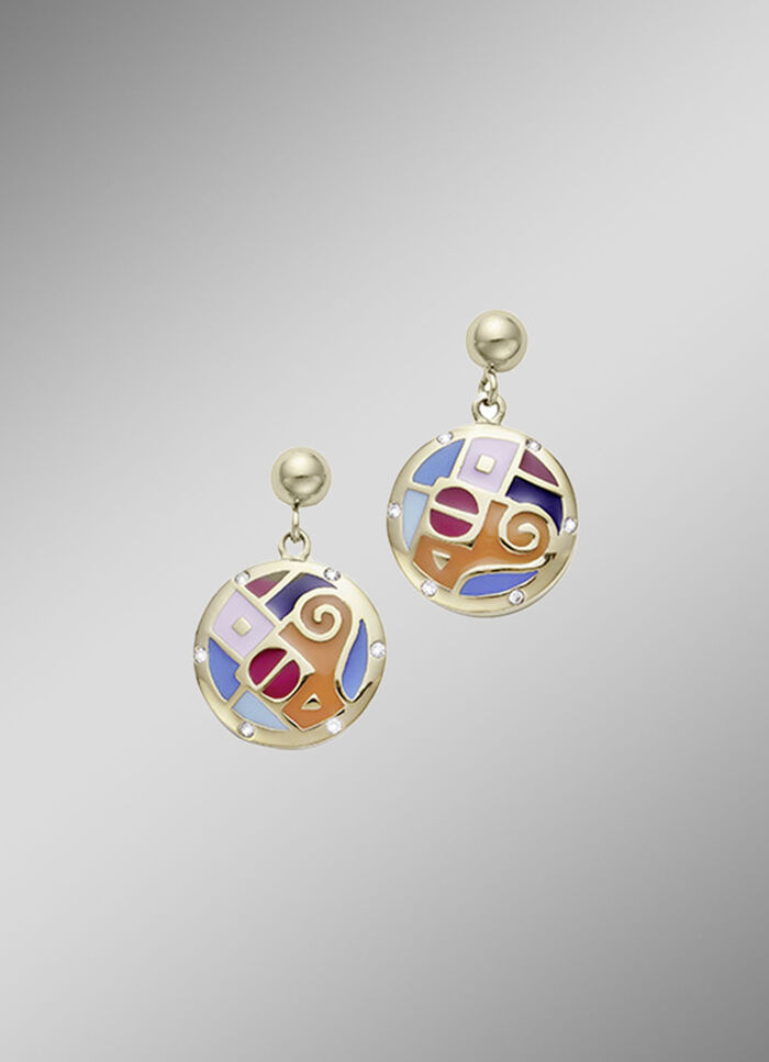 Wunderschöne Ohrstecker mit Mosaikmuster 