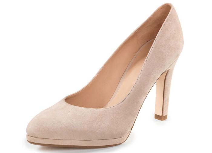 Peter Kaiser, elegante Damen-Pumps, aus Leder BEIGE