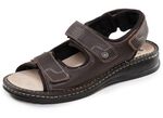 Mubb, klassische Herren-Sandalen, Weite H, mit herausnehmbarem Fussbett DUNKELBRAUN
