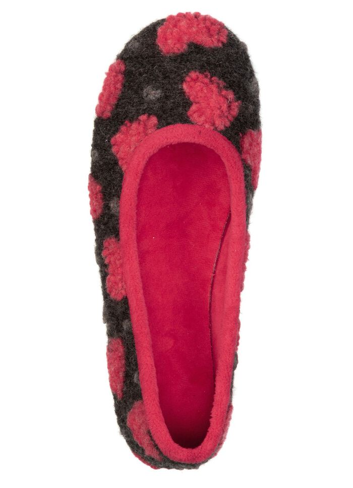 Laurina, stylische Damen-Ballerinas, mit Herzchen-Dessin 