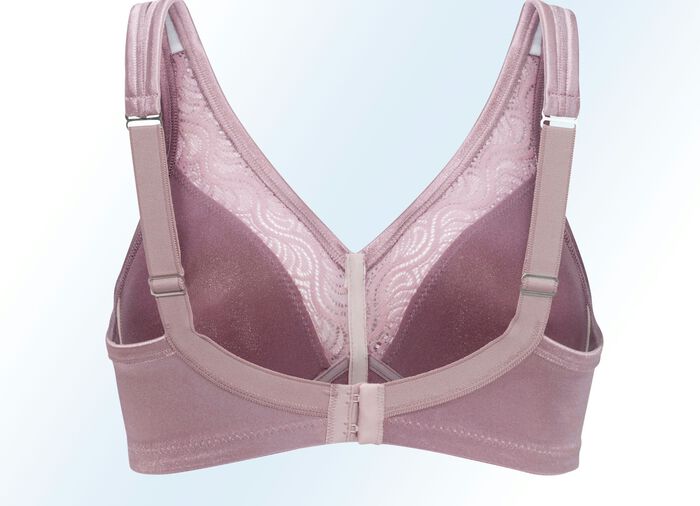 Swegmark of Sweden Zweierpack  BH mit elastischen Spitzeneins&auml;tzen am D&eacute;collet&eacute; 1X ROSENQUARZ, 1X WEISS