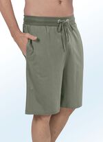 Zweierpack Pyjama- und Freizeithosen, knielang 1X MARINE, 1X OLIV