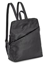 Laurina, Rucksack, Damen, mit zwei verstellbaren Umh&auml;ngeriemen SCHWARZ