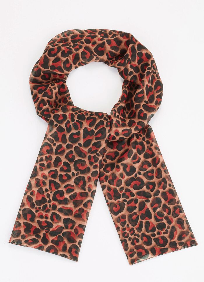 Schal mit Raubtierfell-Dessin 