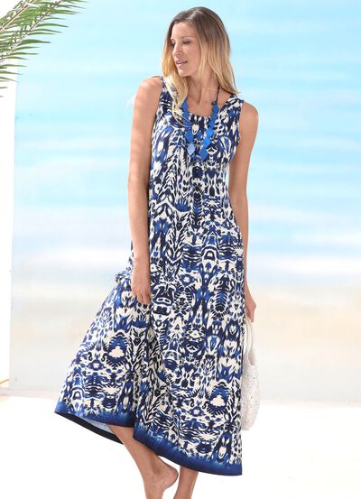 Laurina Kleid mit Inkjet-Druckdessin, &auml;rmellos 