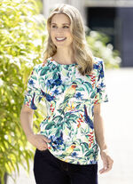 Shirt mit Papagei-Motiven 