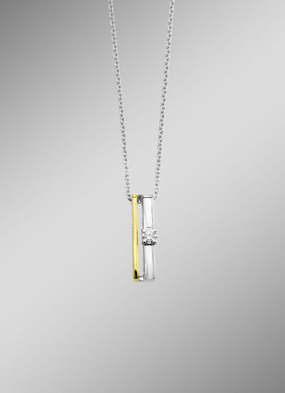 Zeitlose Eleganz: Anh&auml;nger mit Brillant und Ankerkette 