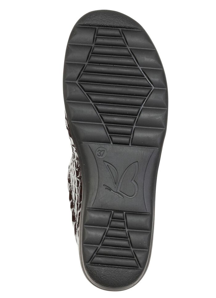 Caprice, elegante Damen-Slipper, Weite H, mit herausnehmbarem Fussbett BURGUND