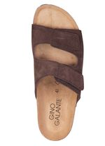 GINO GALANTE, klassiche Herren-Pantoletten, Weite H, mit Klettverschluss BRAUN