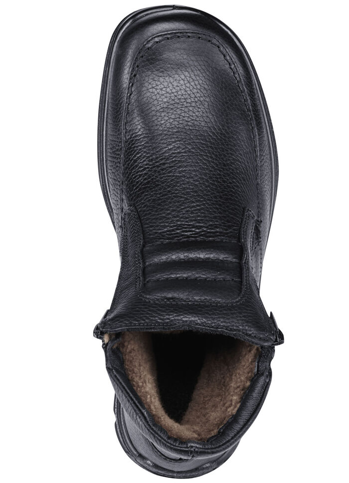 GINO GALANTE, gefütterte Herren-Boots, Winterschuhe, mit Lammfell SCHWARZ