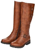 Remonte, gef&uuml;tterte Damen-Stiefel, Winterschuhe, Weite G, mit Lammfell COGNAC