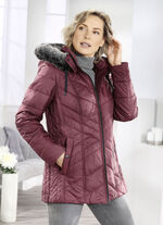 Jacke mit abnehmbarem Kunstpelz-Besatz an der Kapuze 