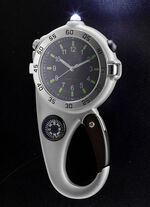 Quartz-Karabiner-Uhr mit Taschenlampenfunktion 