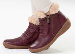 ELENA EDEN, gef&uuml;tterte Damen-Boots, Winterschuhe, Weite G, mit herausnehmbarem Fussbett BORDEAUX