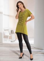 Longshirt mit &uuml;berschnittener Schulterpartie 