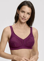 Susa Zweierpack BH mit Spitzeneins&auml;tzen 1X AUBERGINE, 1X PUDER