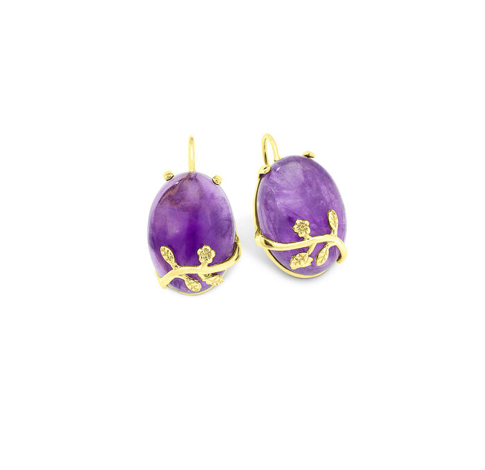 Tolle Ohrringe mit echt Amethyst 