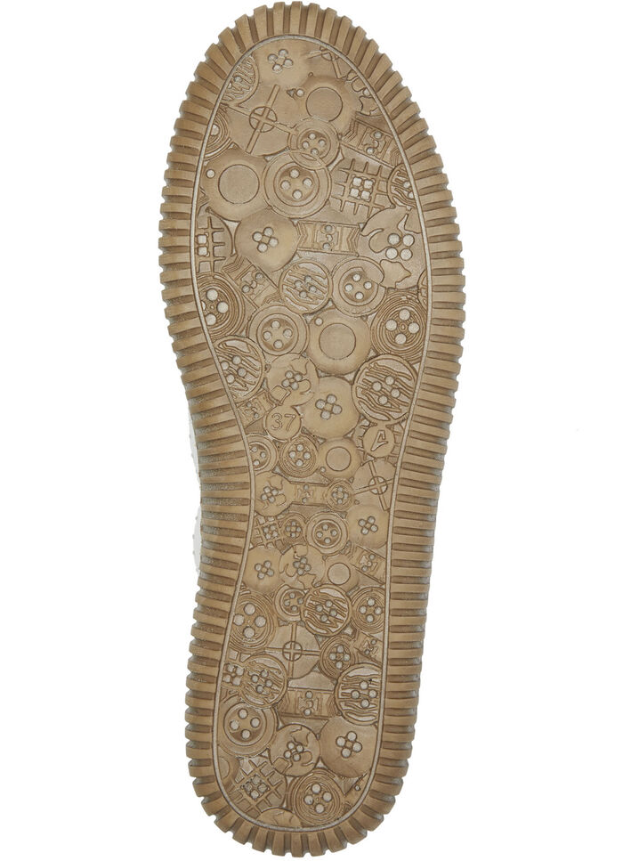 ELENA EDEN Slipper mit Knitterstruktur WEISS