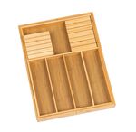 Ausziehbarer Besteckkasten aus Bambus 