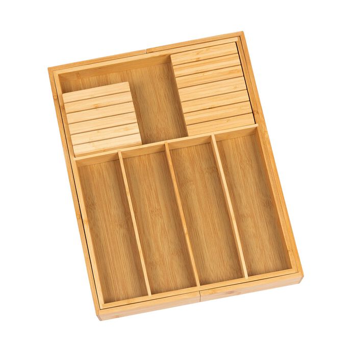 Ausziehbarer Besteckkasten aus Bambus 