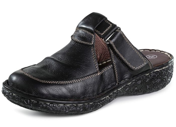 ELENA EDEN Clog mit Zierlochung SCHWARZ