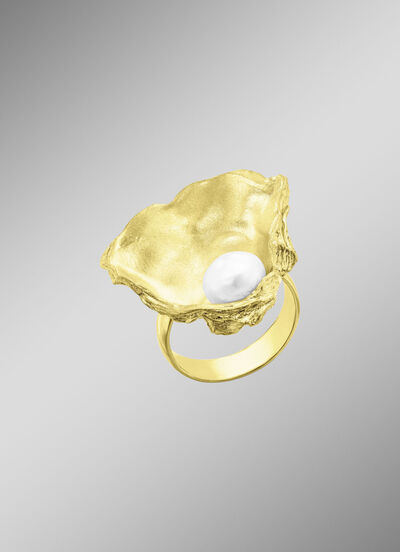 Damenring mit Süsswasser-Zuchtperle 