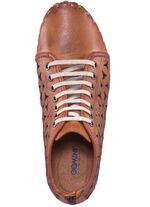 Gemini Bootie mit praktischem Fersen-Reissverschluss COGNAC