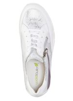 Waldl&auml;ufer Schn&uuml;r-Sneaker mit Metallic-Pr&auml;gung WEISS-EISGRAU-FLIEDER