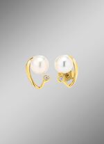 Klassische Eleganz: Ohrstecker mit S&uuml;&szlig;wasser-Zuchtperlen 